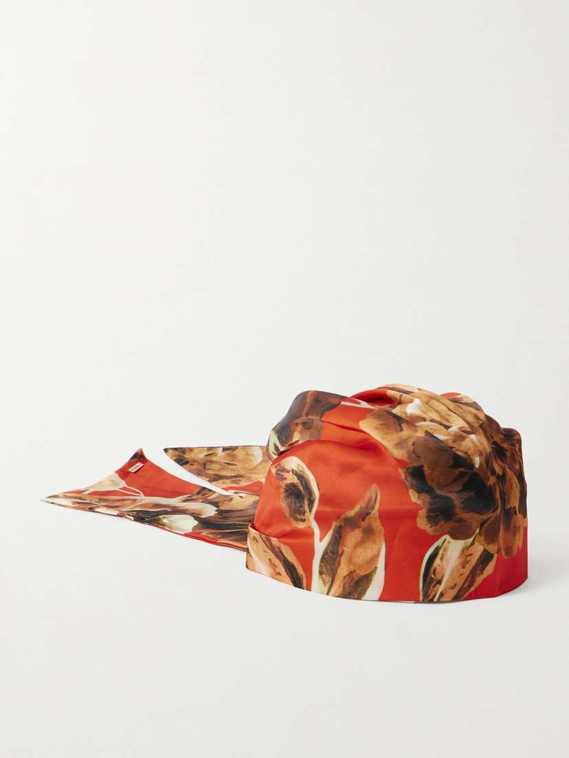 Eugenia Kim Gigi Floral-print Satin-twill Headscarf