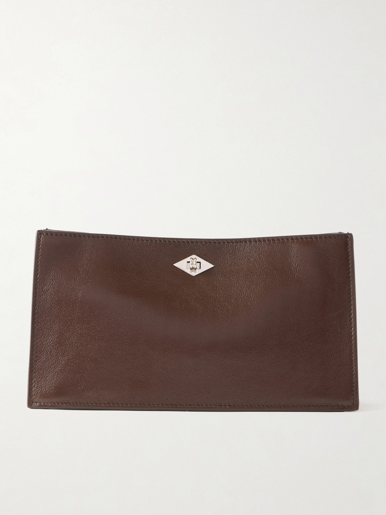 Metier Ease 28 Leather Clutch In Brown