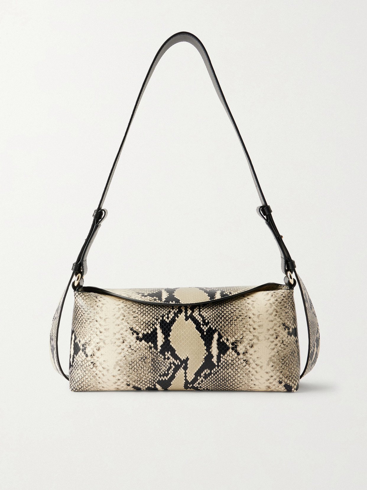 Erdem East West Bloom Snake-effect Leather Shoulder Bag In Multi