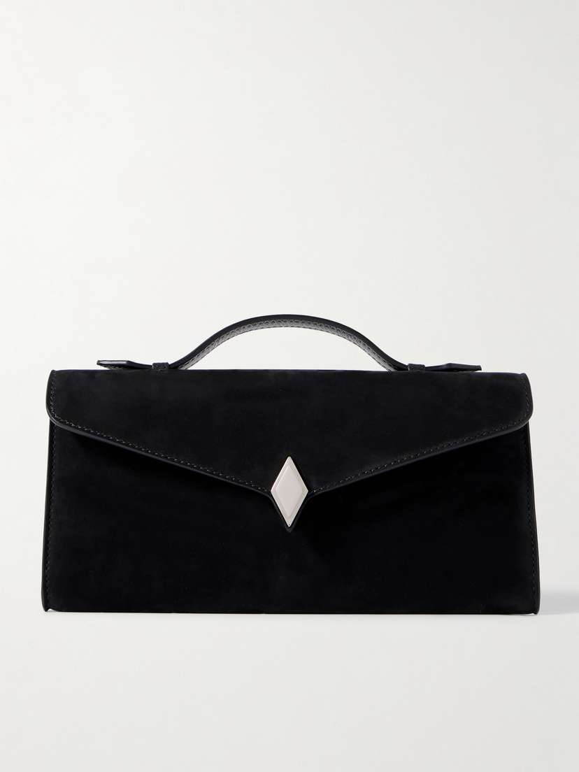 Métier Edge Embellished Nubuck Clutch