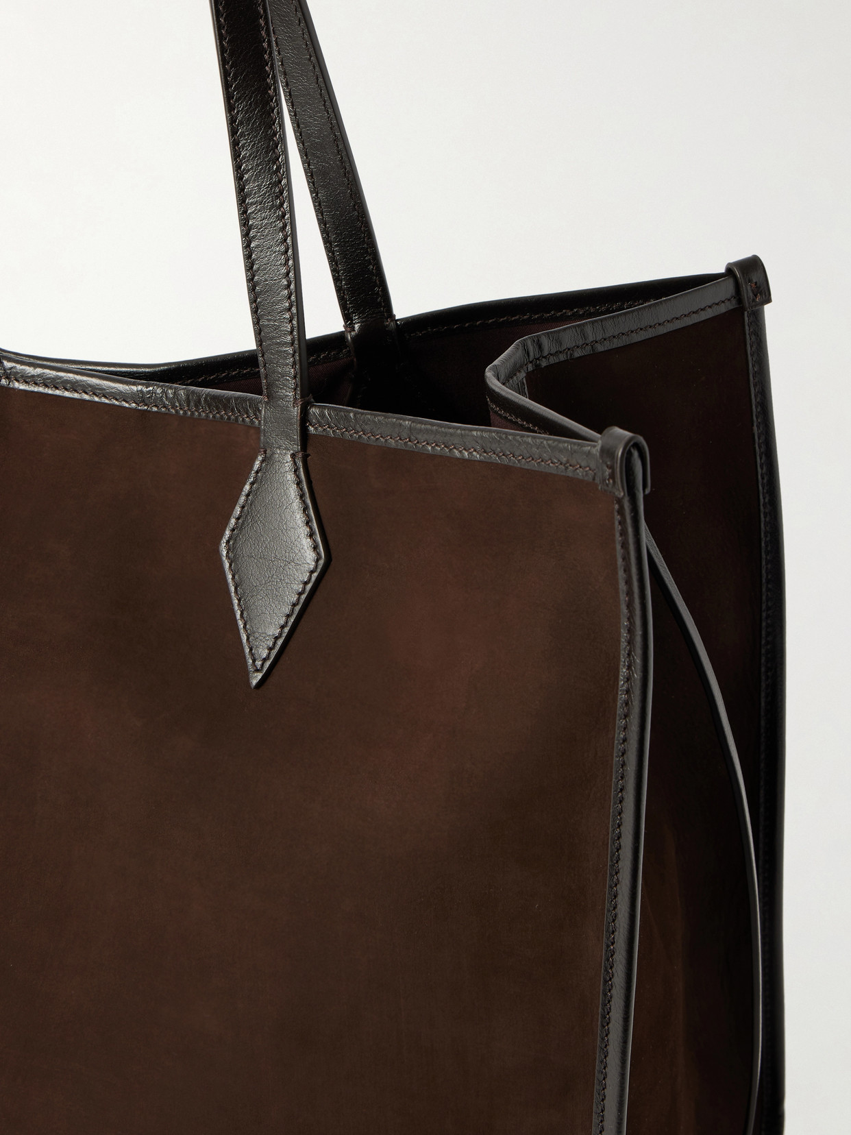 Métier - Chameleon 41 Large Leather-Trimmed Nubuck Tote