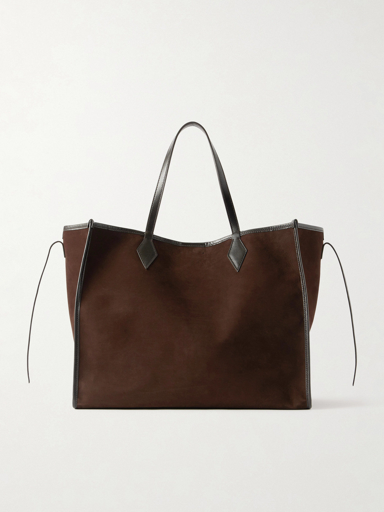 Metier Chameleon 41 Large Leather-trimmed Nubuck Tote In Brown