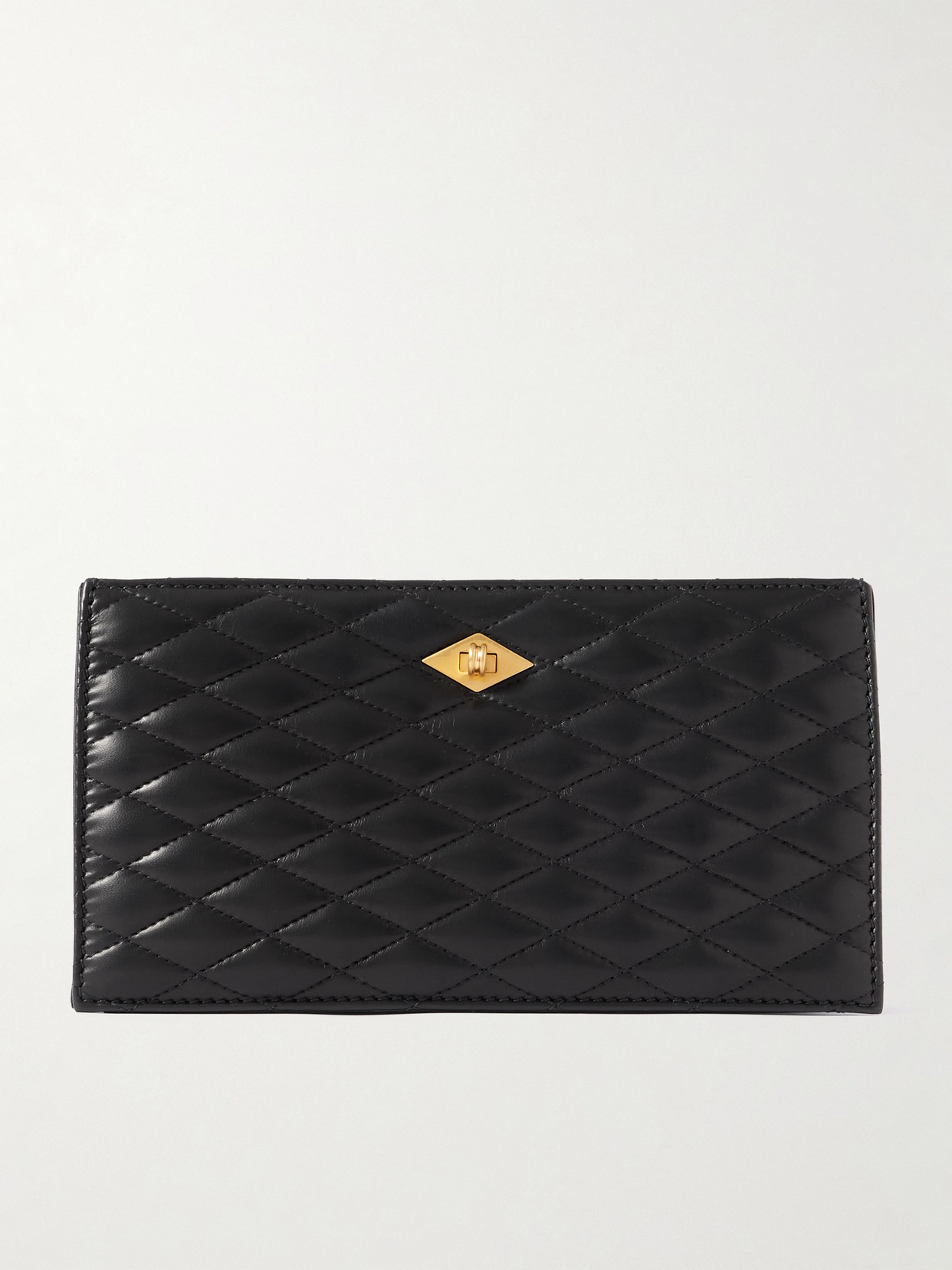 Metier Ease Quilted Leather Clutch In Black