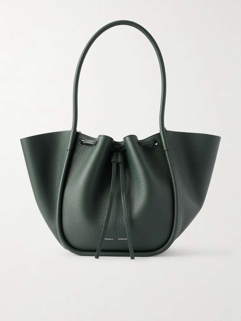 Proenza Schouler Large Ruched Textured-leather Tote