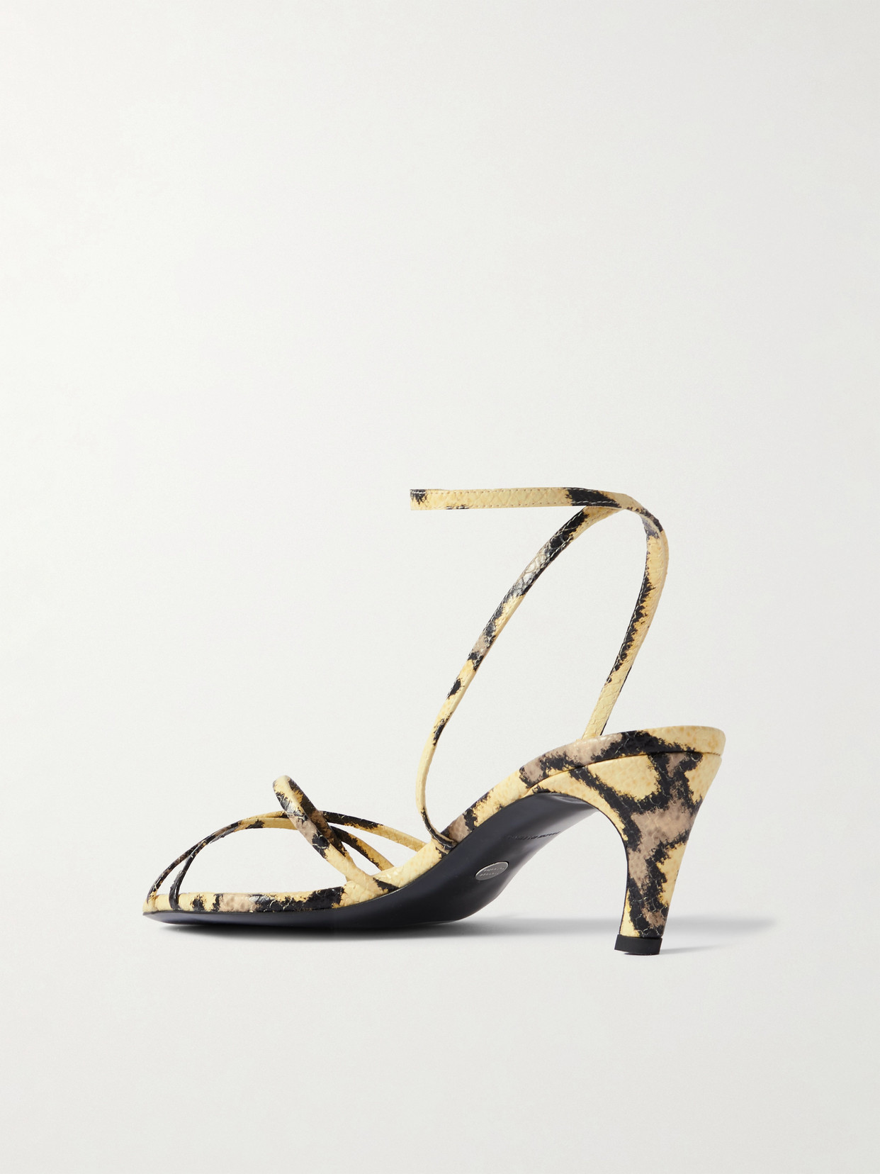 Proenza Schouler Uma Ankle Strap Sandals In Embossed Python Resin Multi In Multi