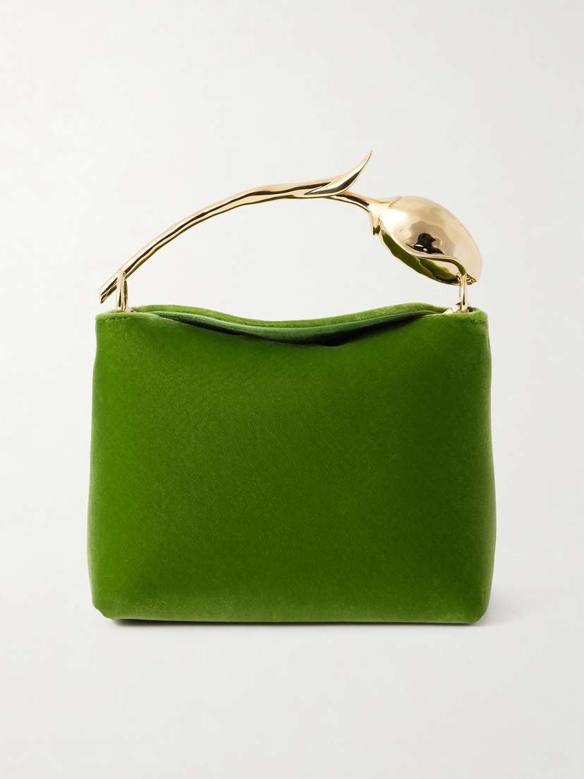 Erdem Bloom Mini Velvet Clutch