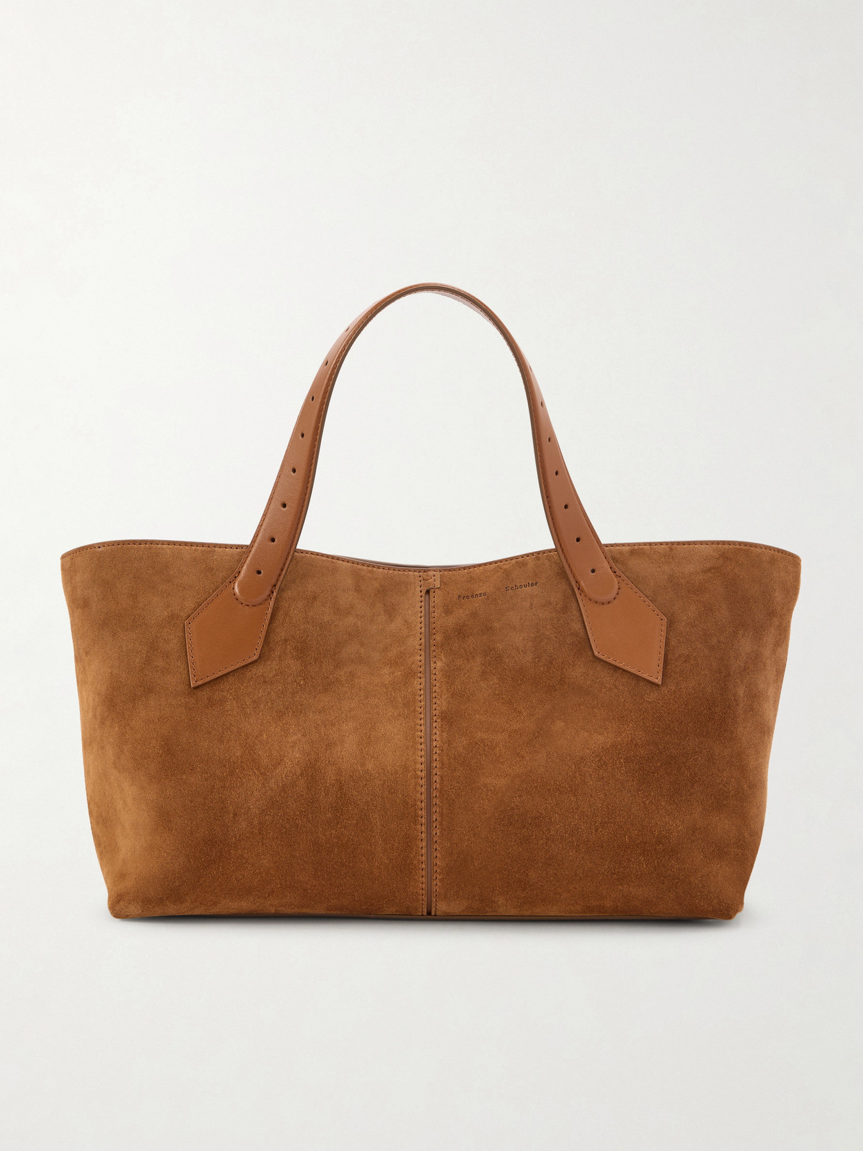 Proenza Schouler - East West Chelsea Leather-trimmed Suede Tote - Tan