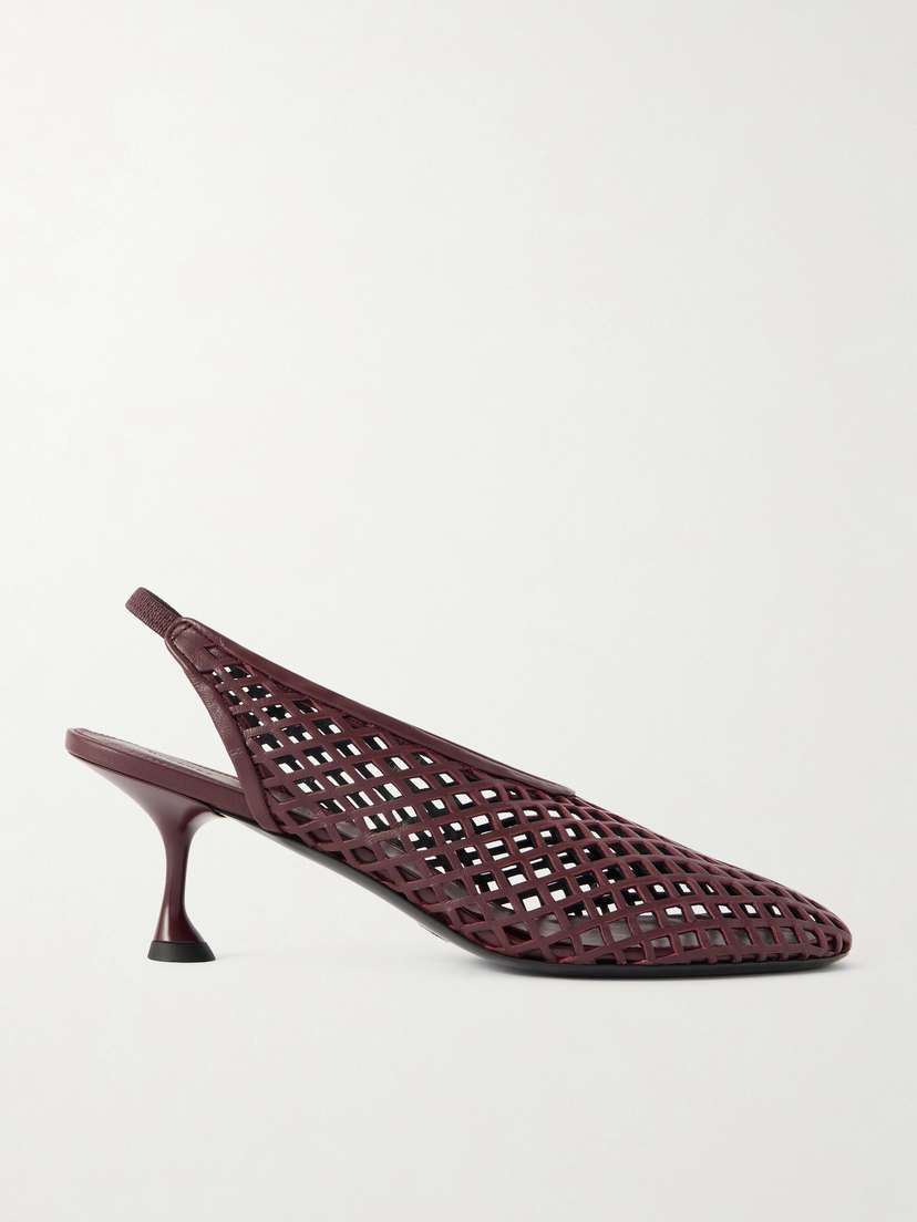 Proenza Schouler Tee Cutout Leather Slingback Pumps