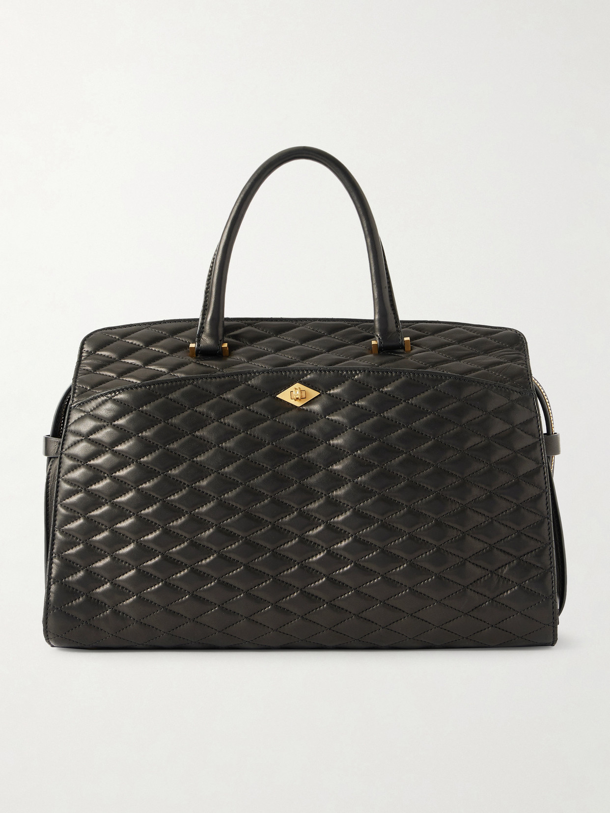 Metier Private Eye Quilted Leather Tote In Black