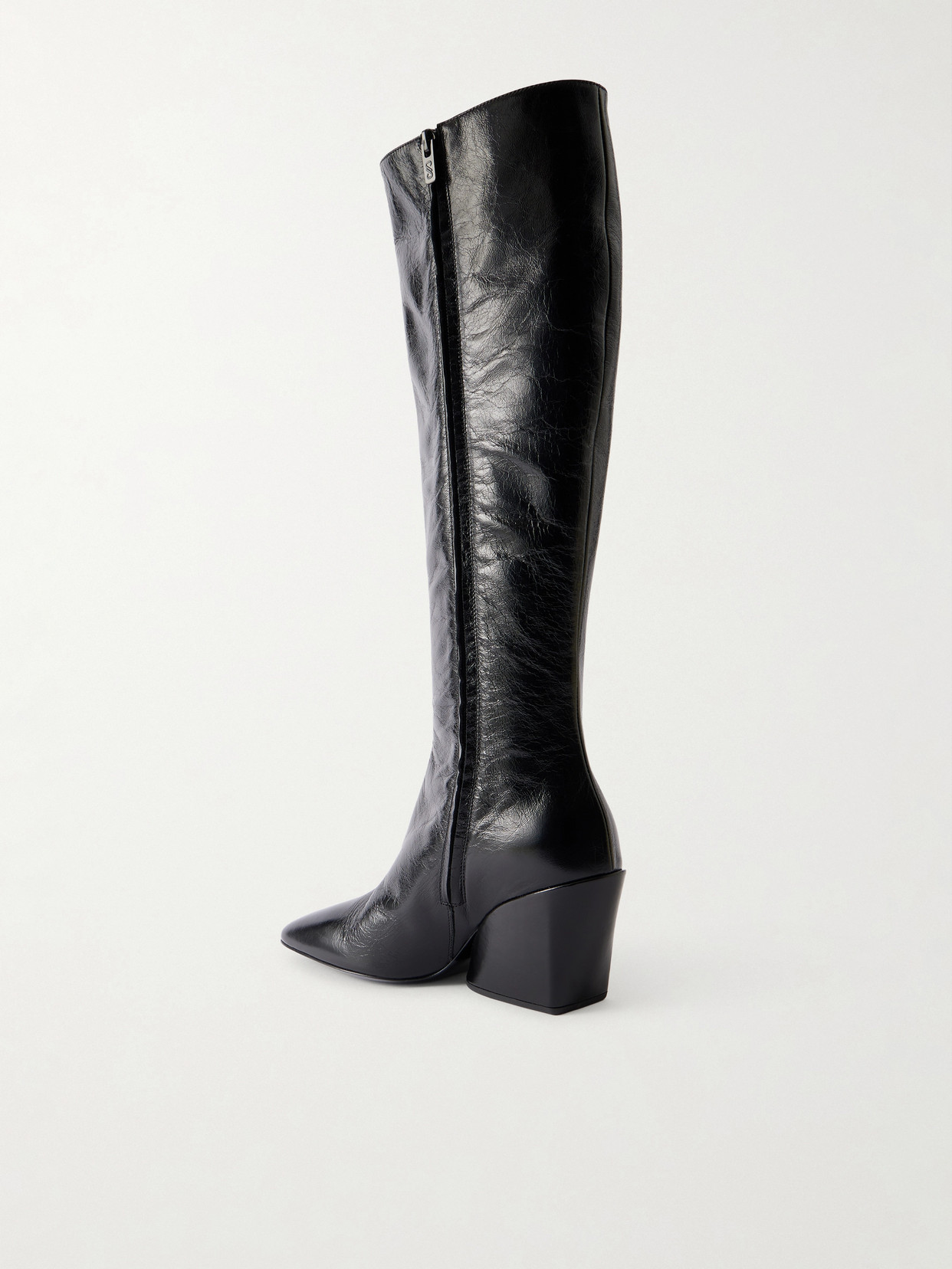 Slant 80 Glossed-Leather Knee Boots