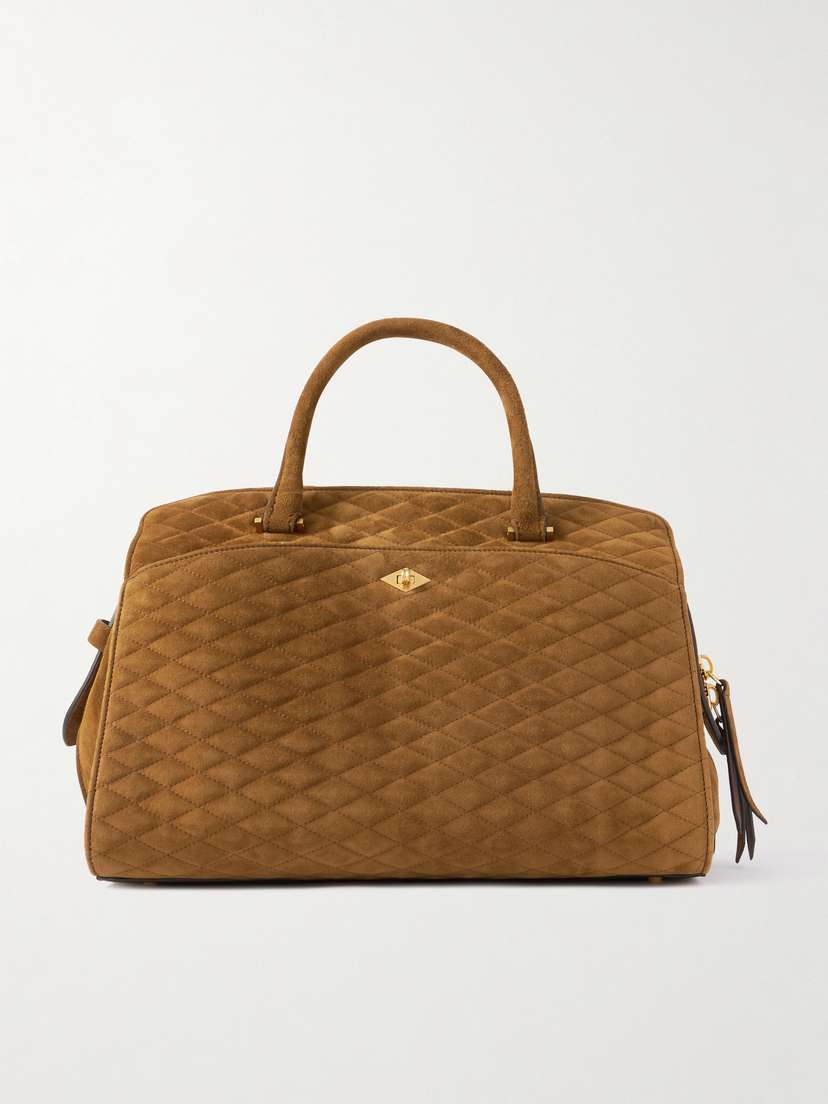 Métier Private Eye Quilted Suede Tote