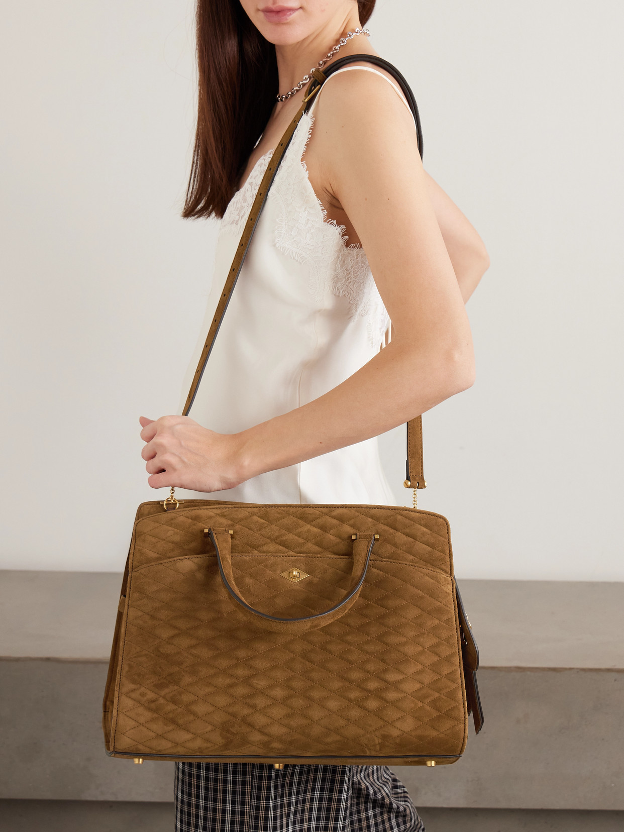 Métier - Private Eye Quilted Suede Tote