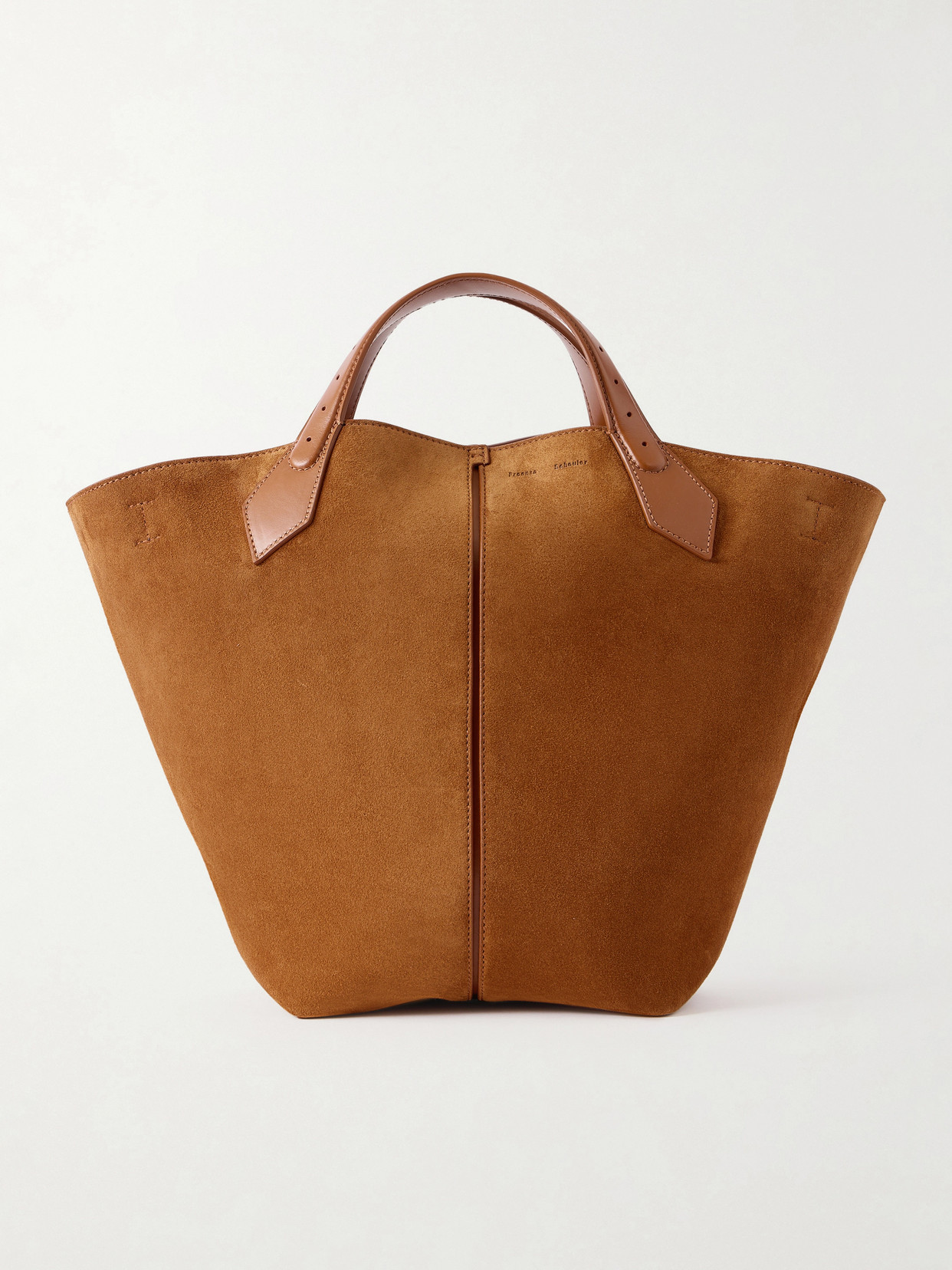Proenza Schouler Large Chelsea Leather-trimmed Paneled Suede Tote In Brown