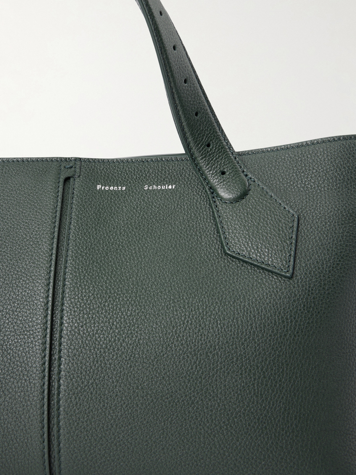 East West Chelsea Textured-Leather Tote