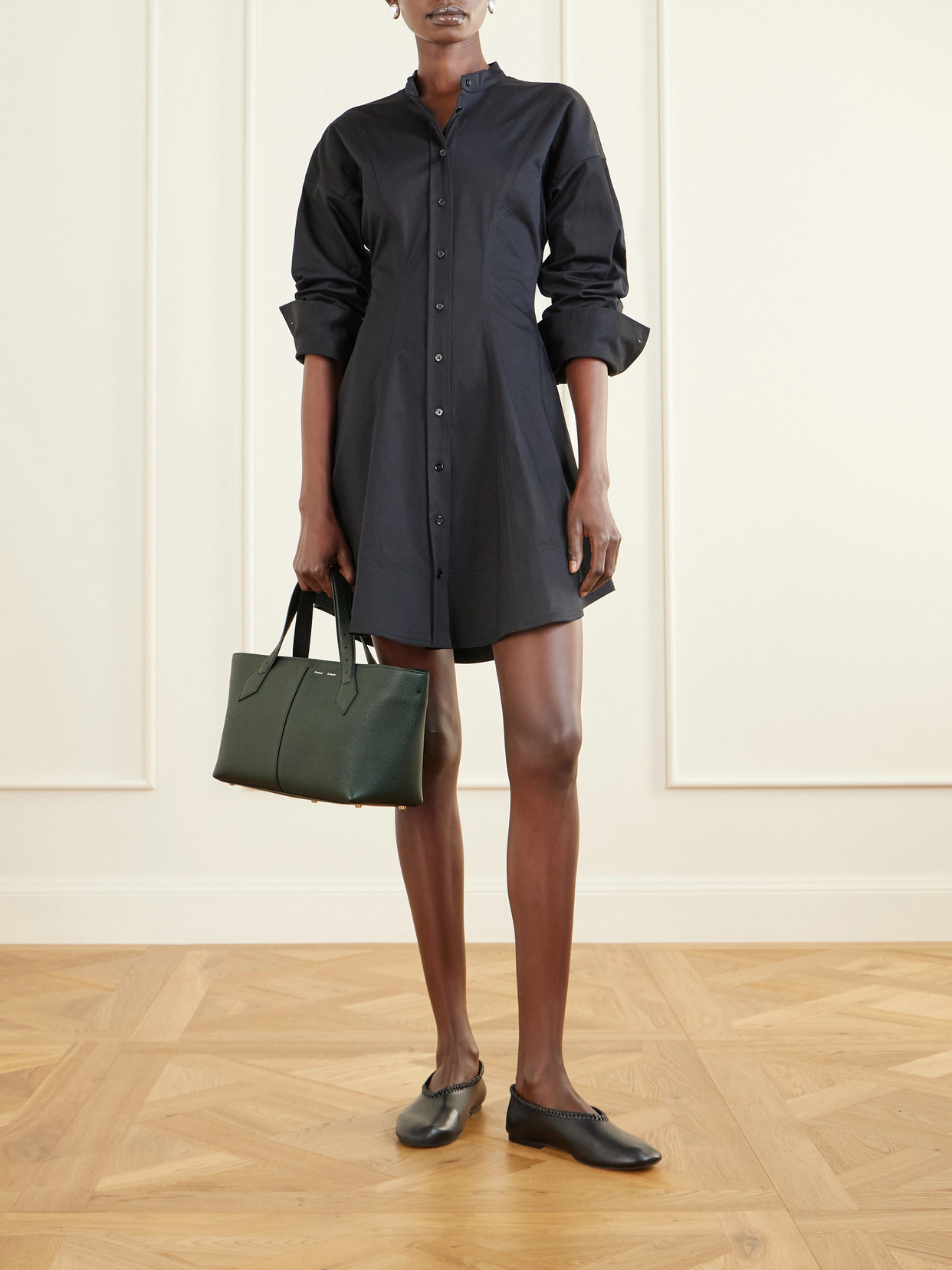East West Chelsea Textured-Leather Tote