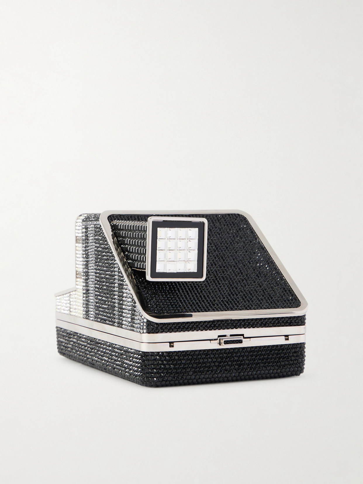 Judith Leiber Image Crystal-embellished Silver-tone Clutch In Multi