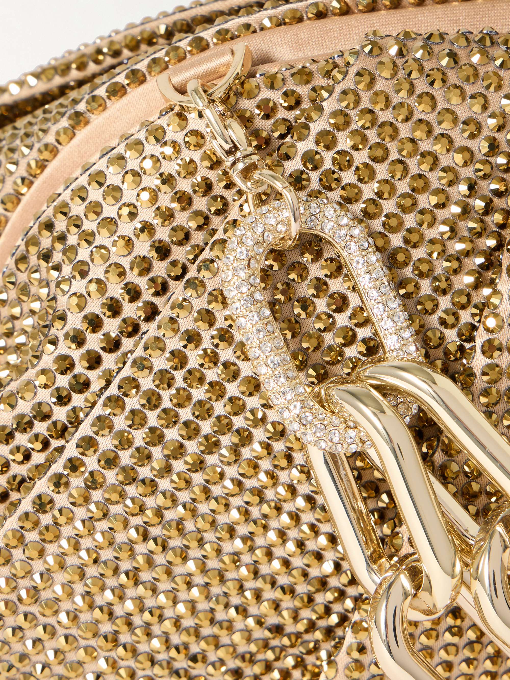 JUDITH LEIBER COUTURE Gemma Clutch aus Satin mit Kristallen