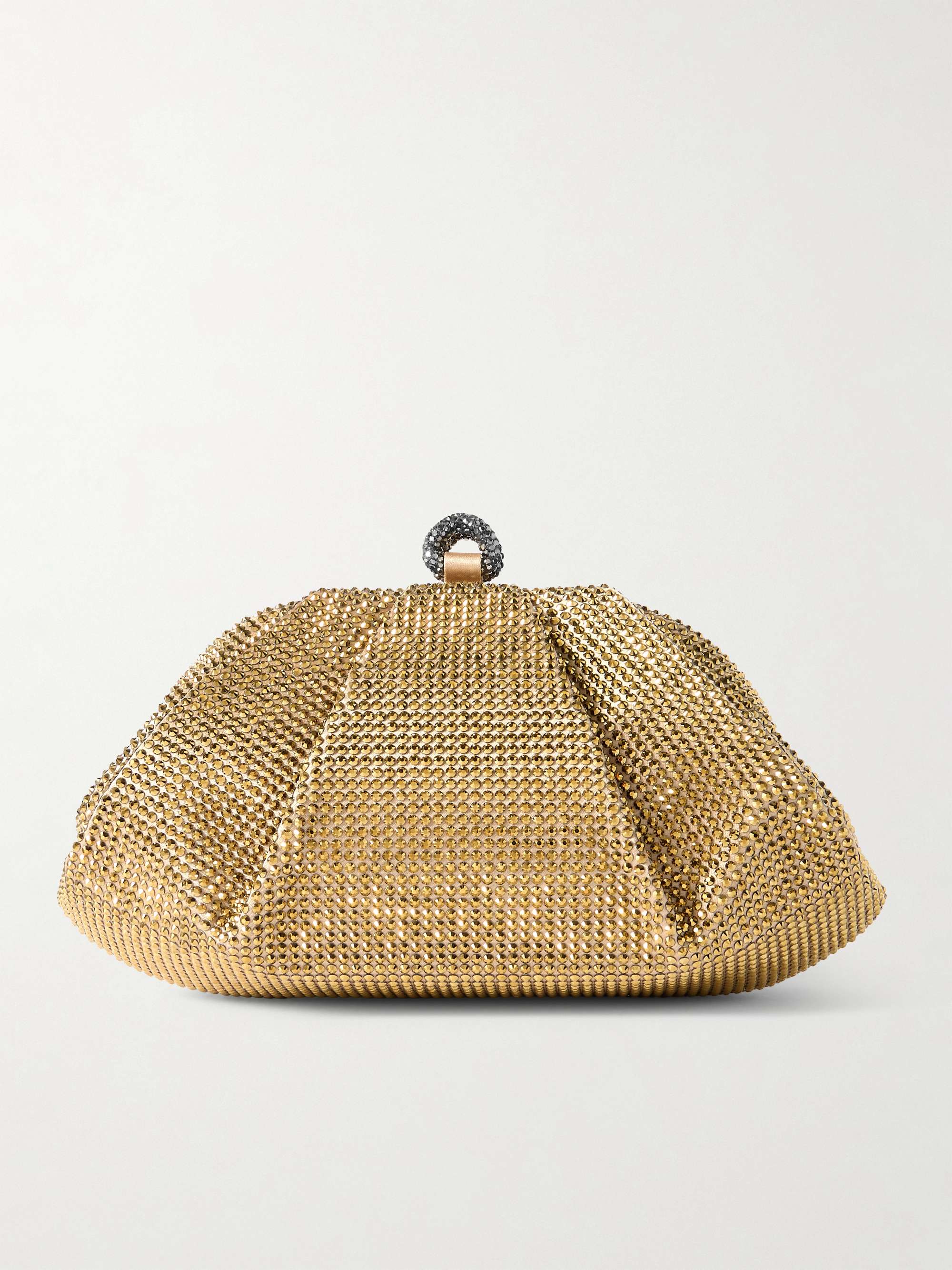 JUDITH LEIBER COUTURE Gemma Clutch aus Satin mit Kristallen