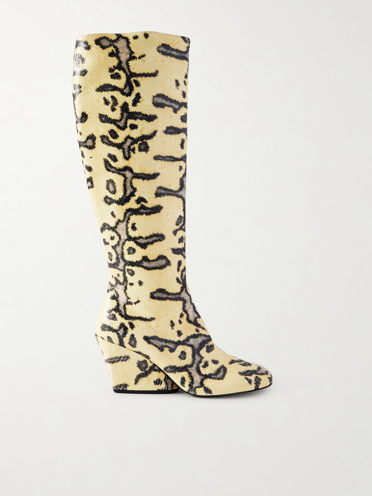 Proenza Schouler - Slant 80 Snake-effect Leather Knee Boots - Snake print