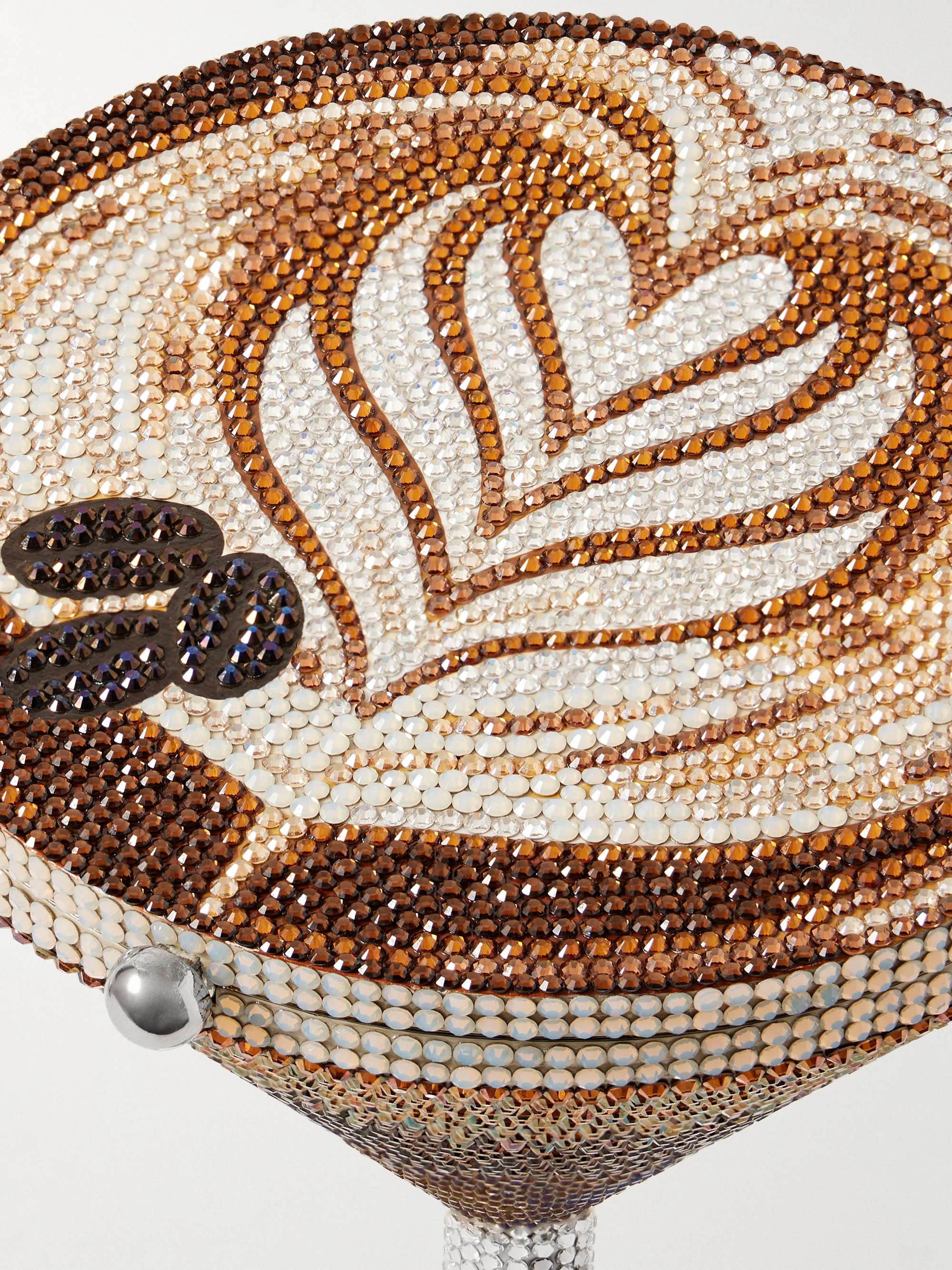 JUDITH LEIBER COUTURE Martini Espresso crystal-embellished silver