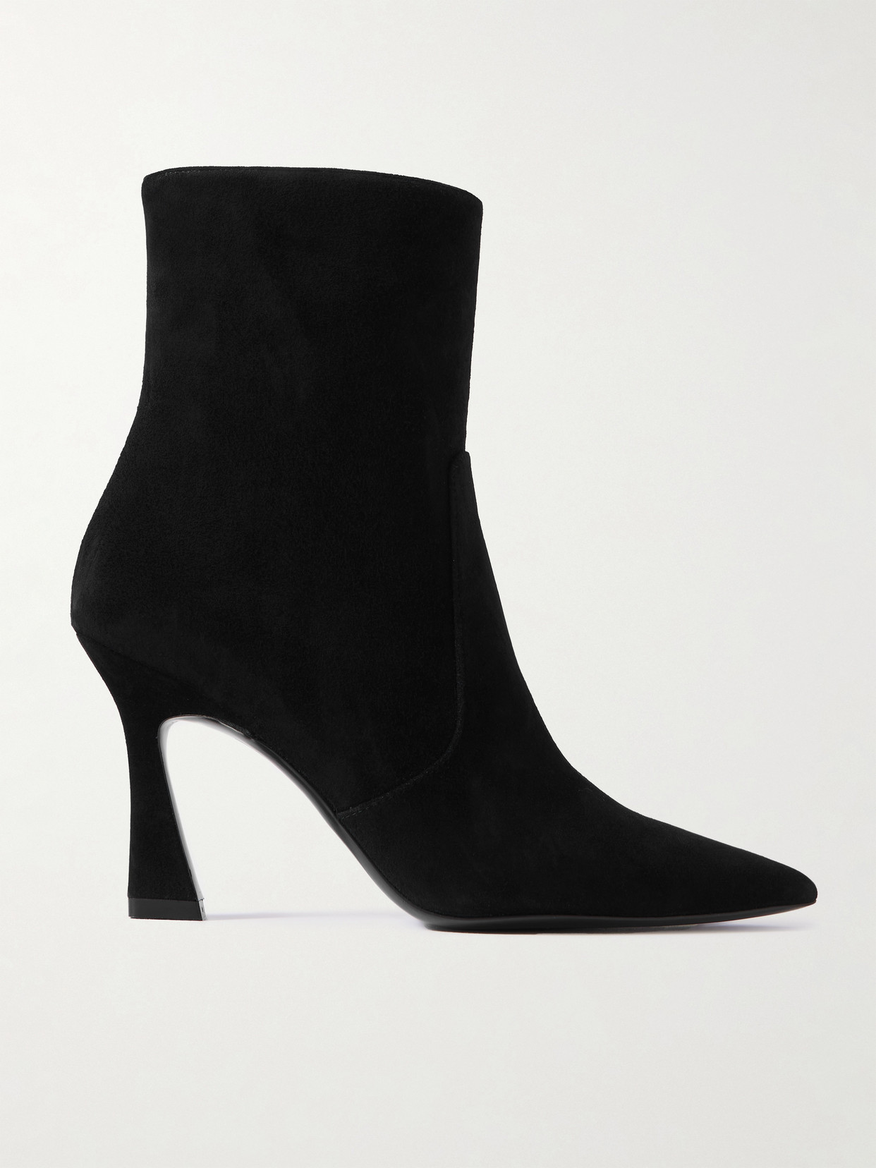 Stuart Weitzman Vinnie Suede Ankle Boots In Black