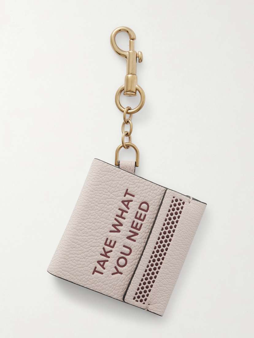 Anya Hindmarch Match Book Leather And Gold-tone Keychain