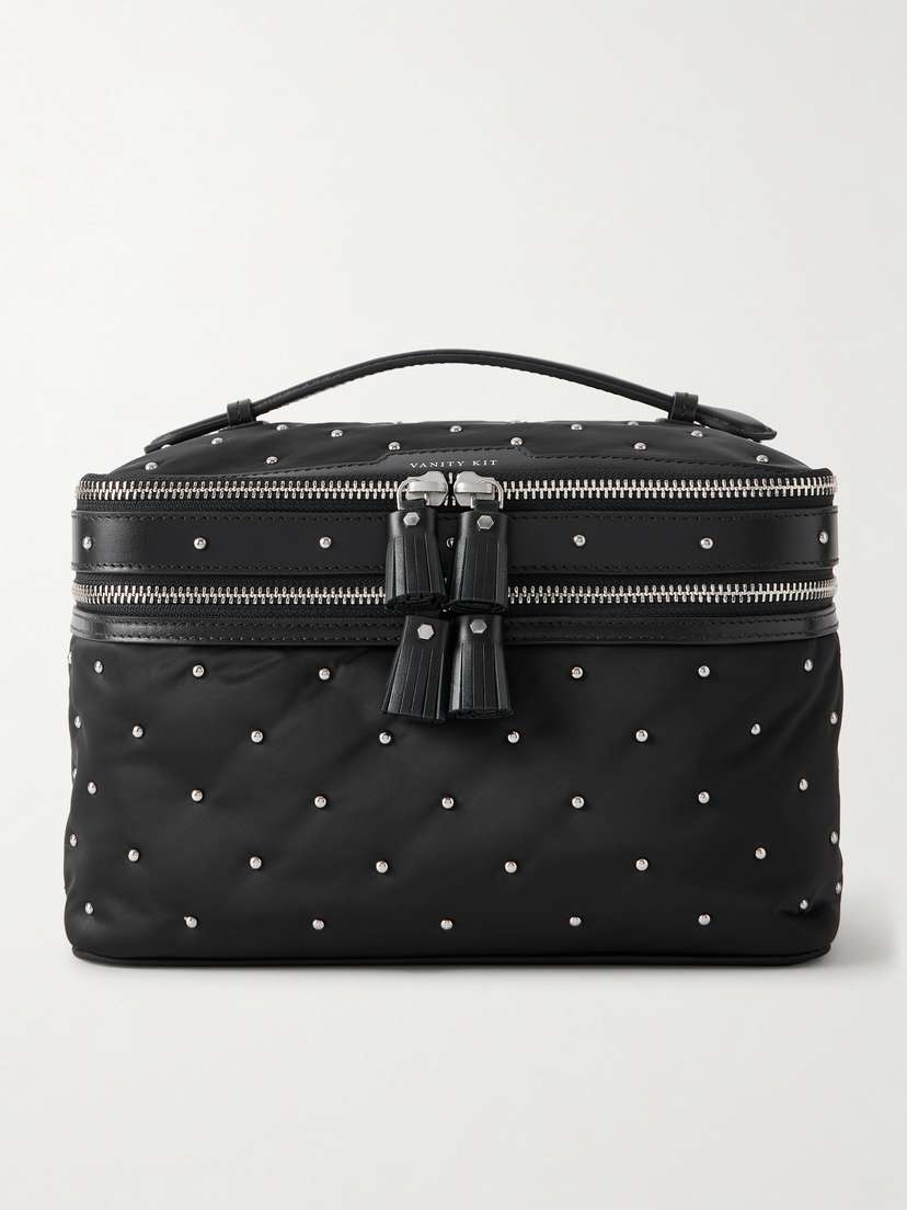 Anya Hindmarch Vanity Kit Studded Leather And Shell Cosmetics Case