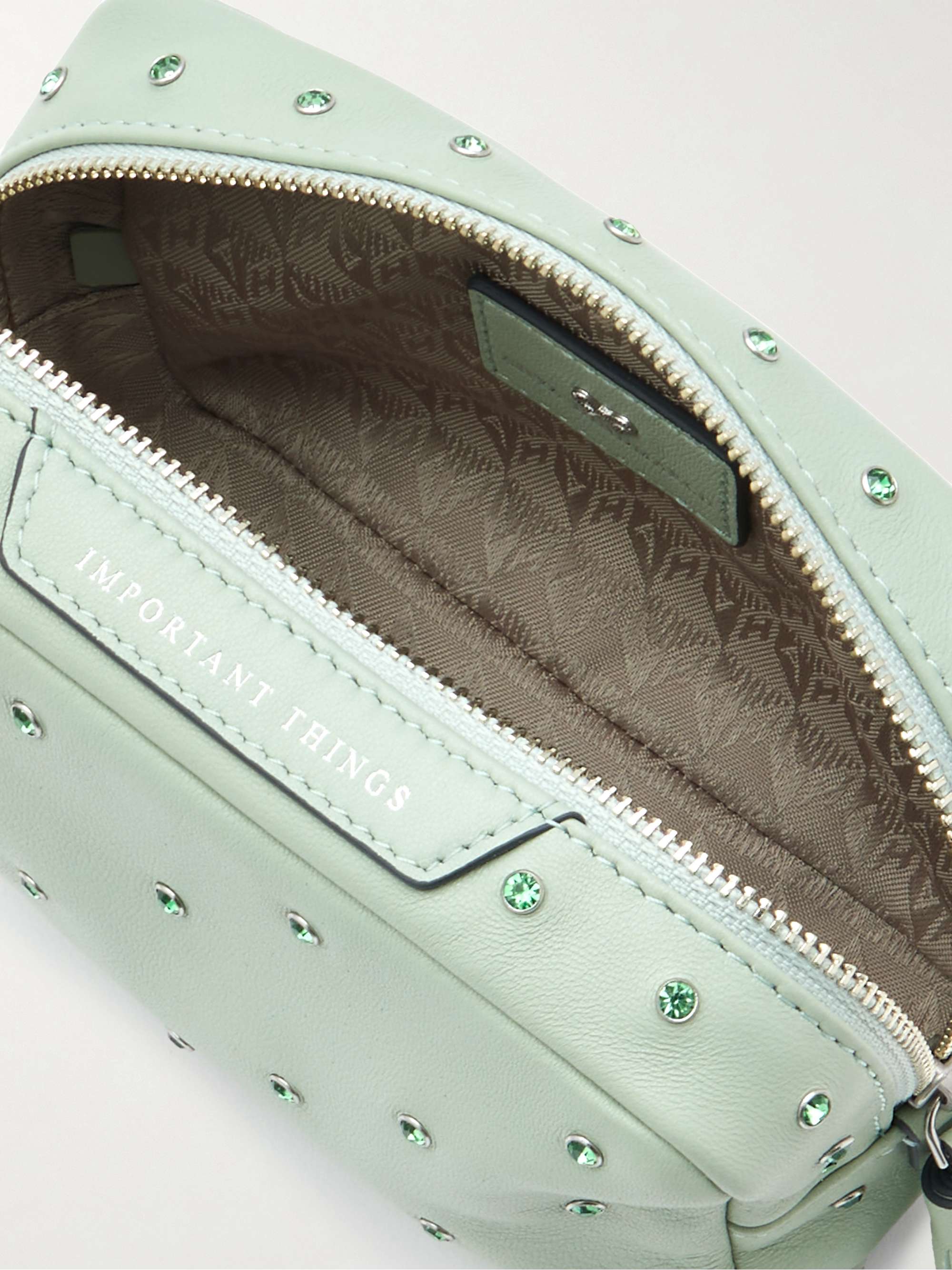 Akki　ANYA HINDMARCH ファー付 ANYA HINDMARCH Important Things tasseled crystal-embellished