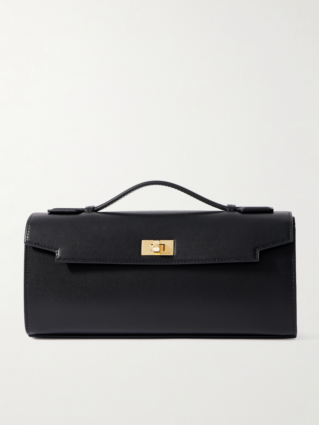 Anya Hindmarch Mortimer Leather Clutch In Black