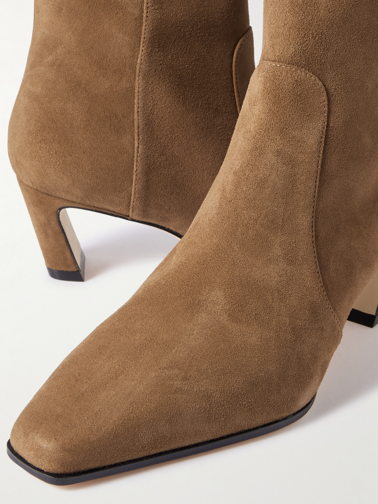 Stuart Weitzman Stassi Suede Ankle Boots In Neutral