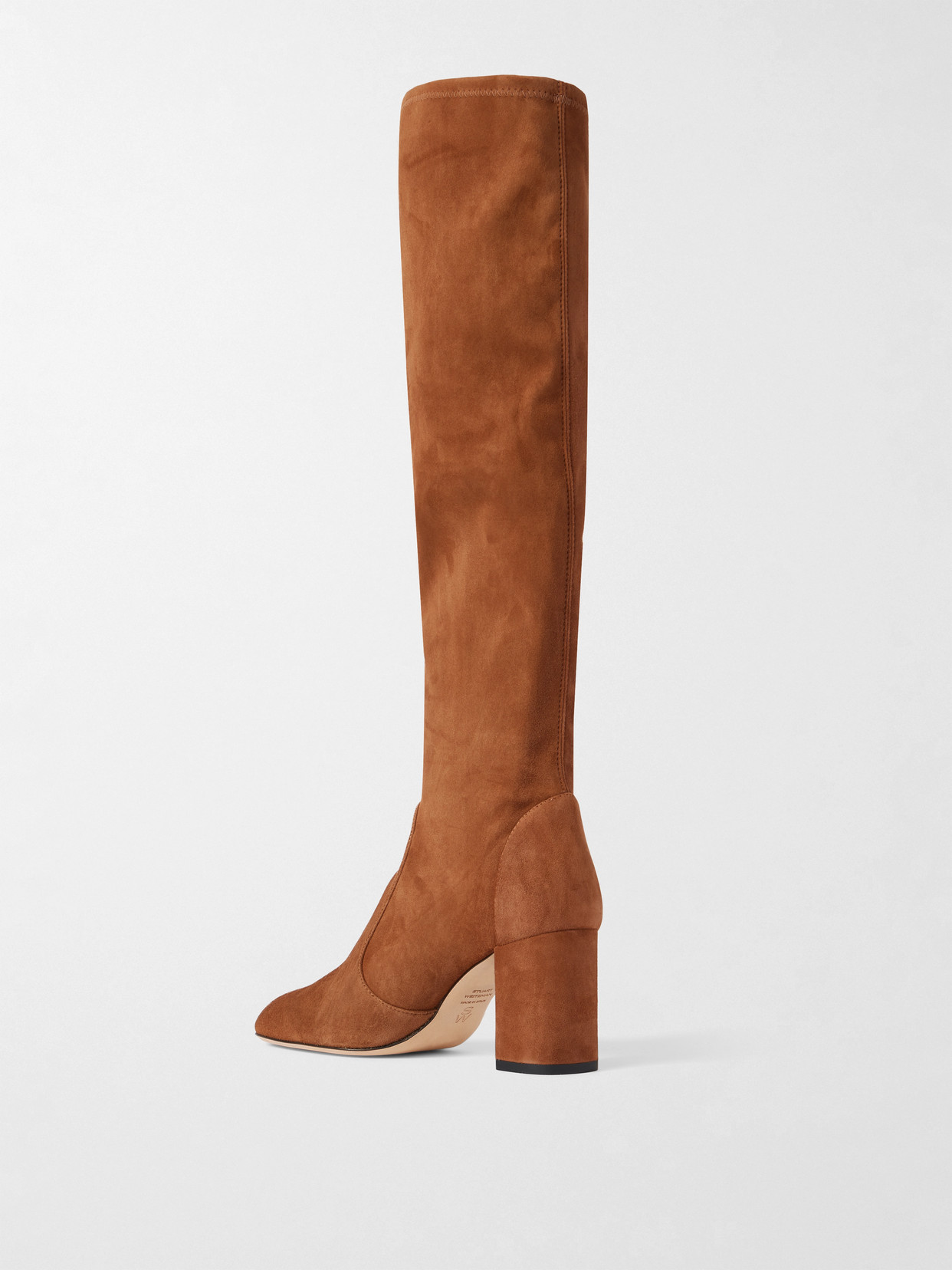 Stuart Weitzman Lucie Suede Knee Boots In Brown