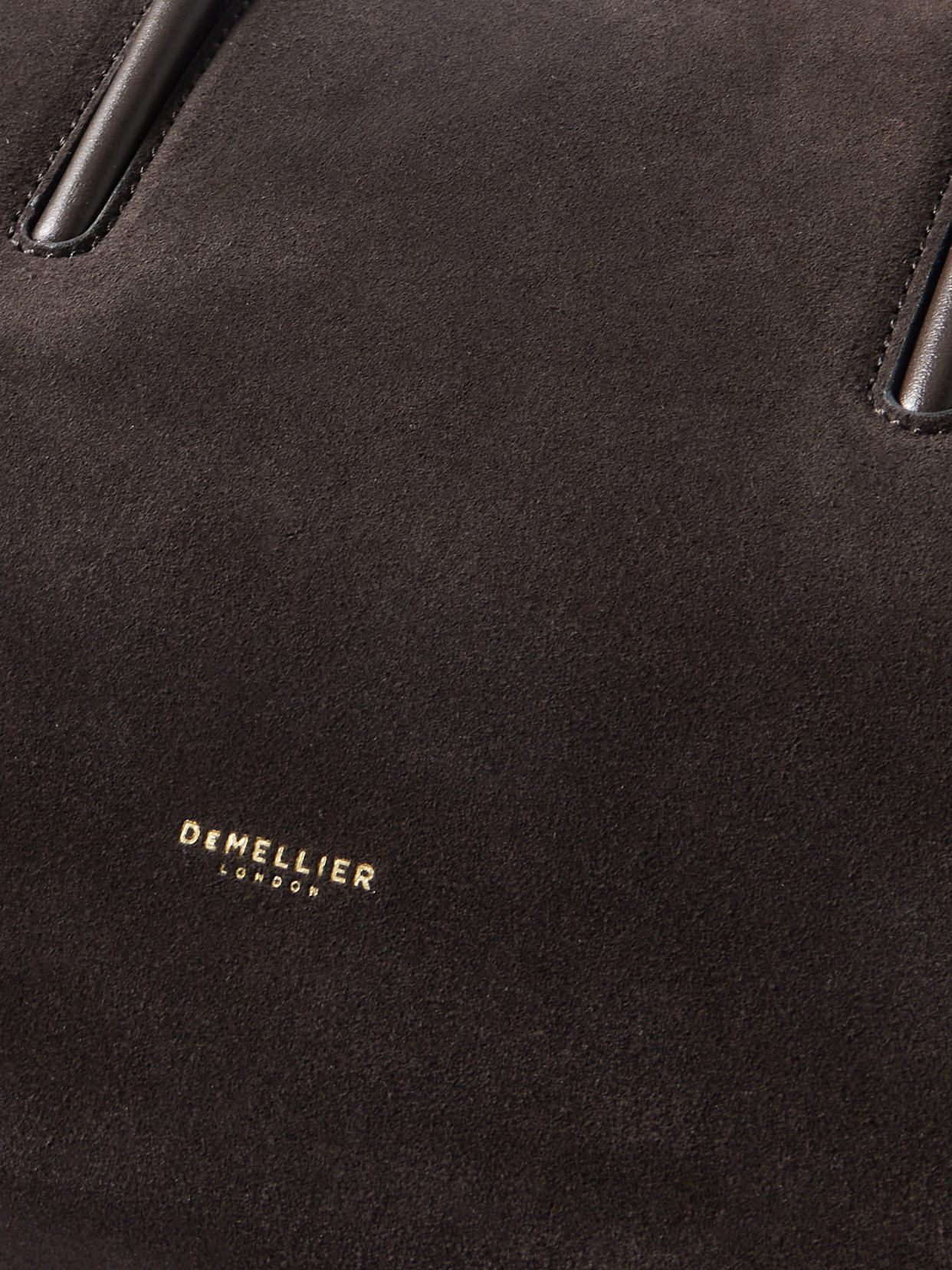 The Stockholm Midi Leather-Trimmed Suede Tote