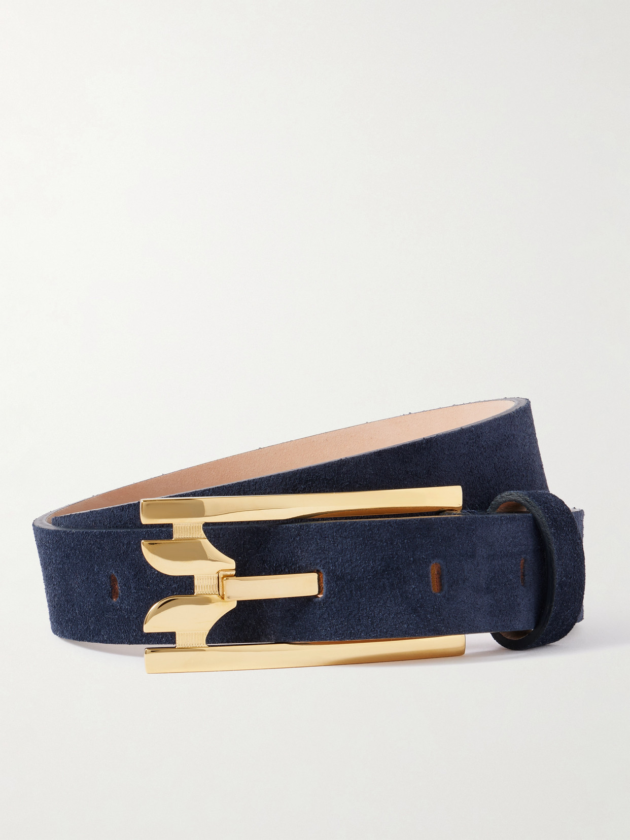 Victoria Beckham Suede Belt In Blue