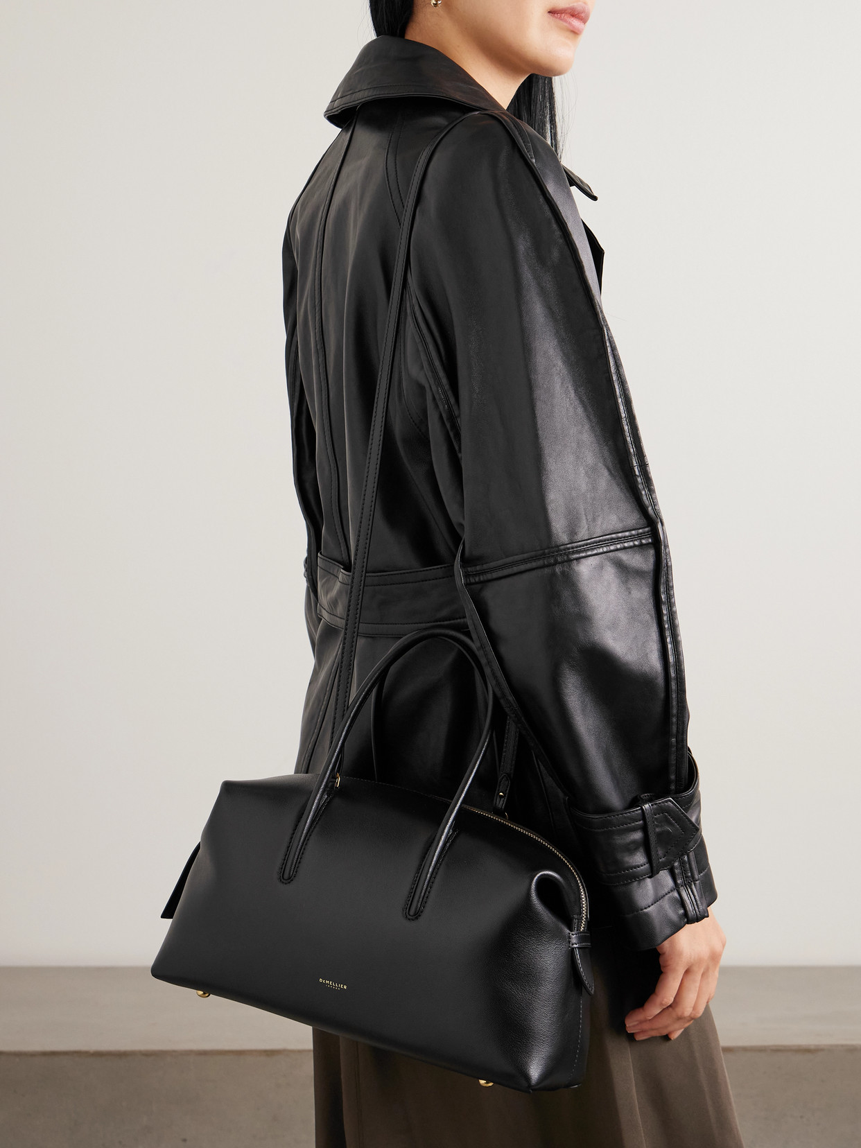 The Stockholm Midi Textured-Leather Tote