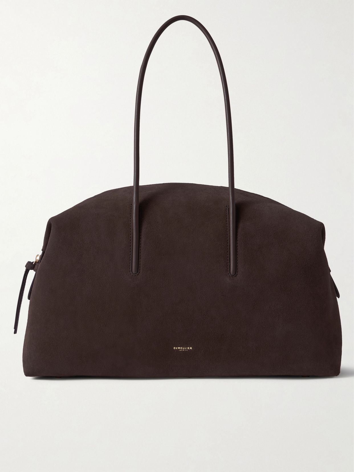 The Stockholm large leather-trimmed suede tote