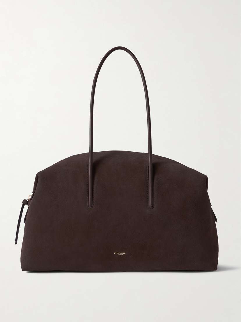 DeMellier The Stockholm Large Leather-trimmed Suede Tote