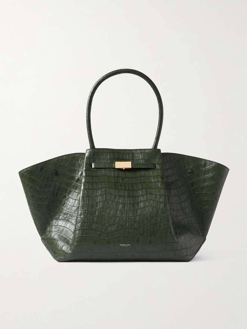 DeMellier The New York Large Croc-effect Leather Tote