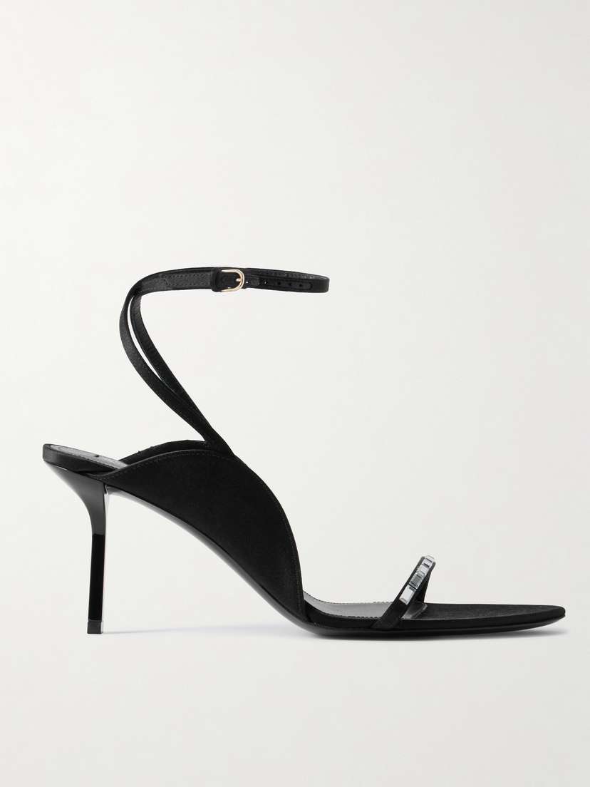 Victoria Beckham Eliza Crystal-embellished Satin Sandals