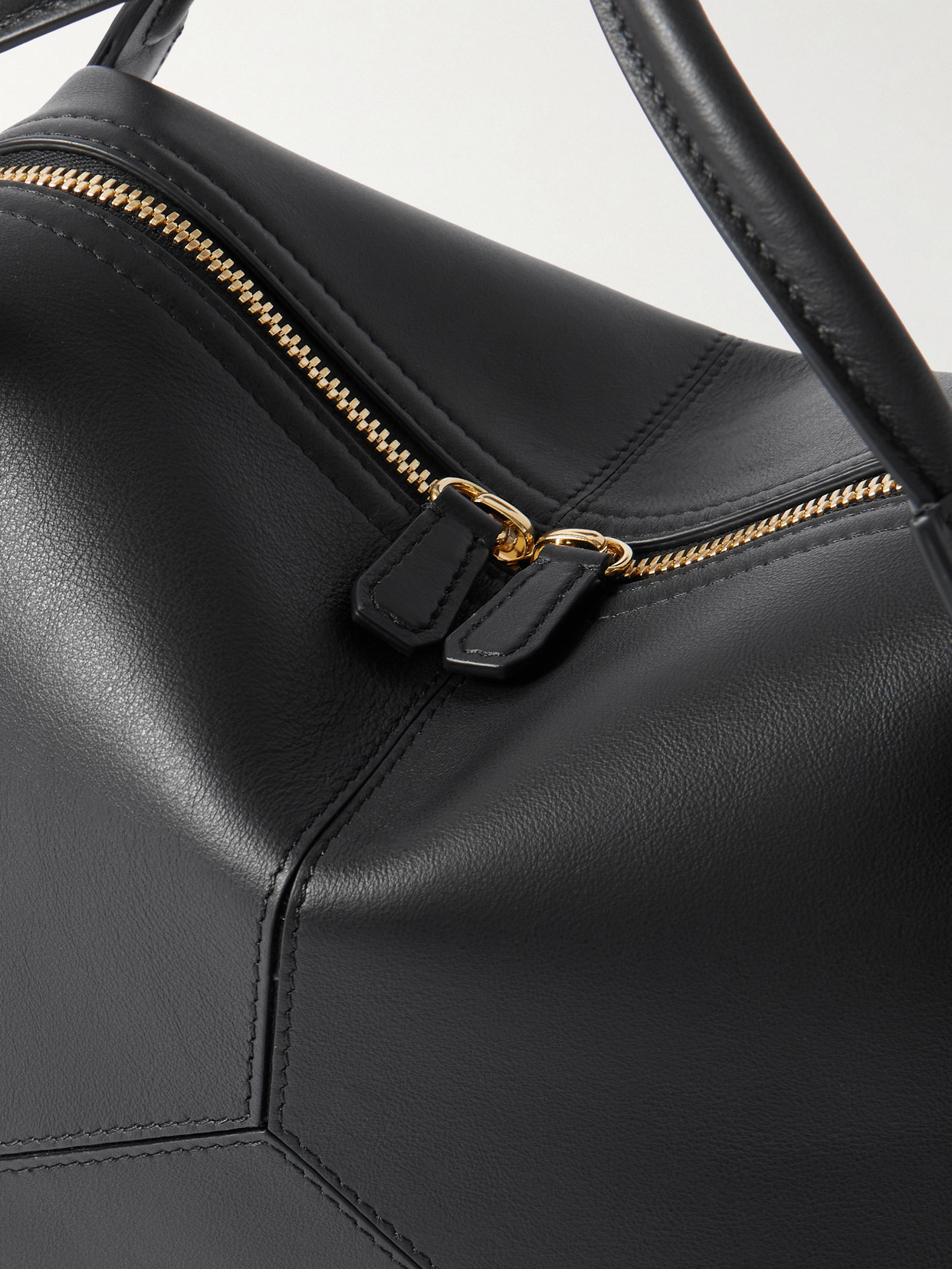 Plié Paneled Leather Tote
