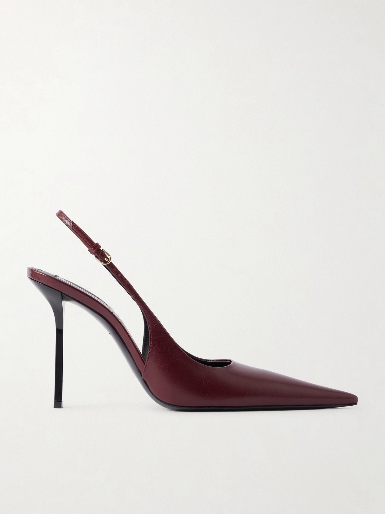 Victoria Beckham Victoria Leather Slingback Pumps In Burgundy