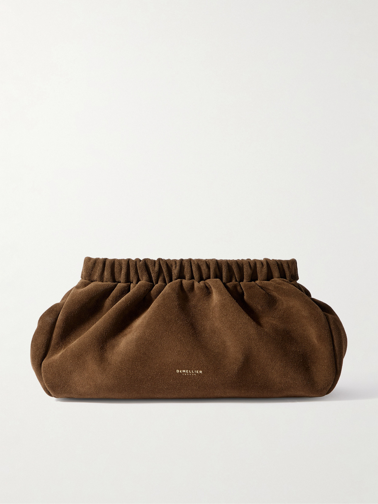 Demellier Miami Suede Clutch In Brown
