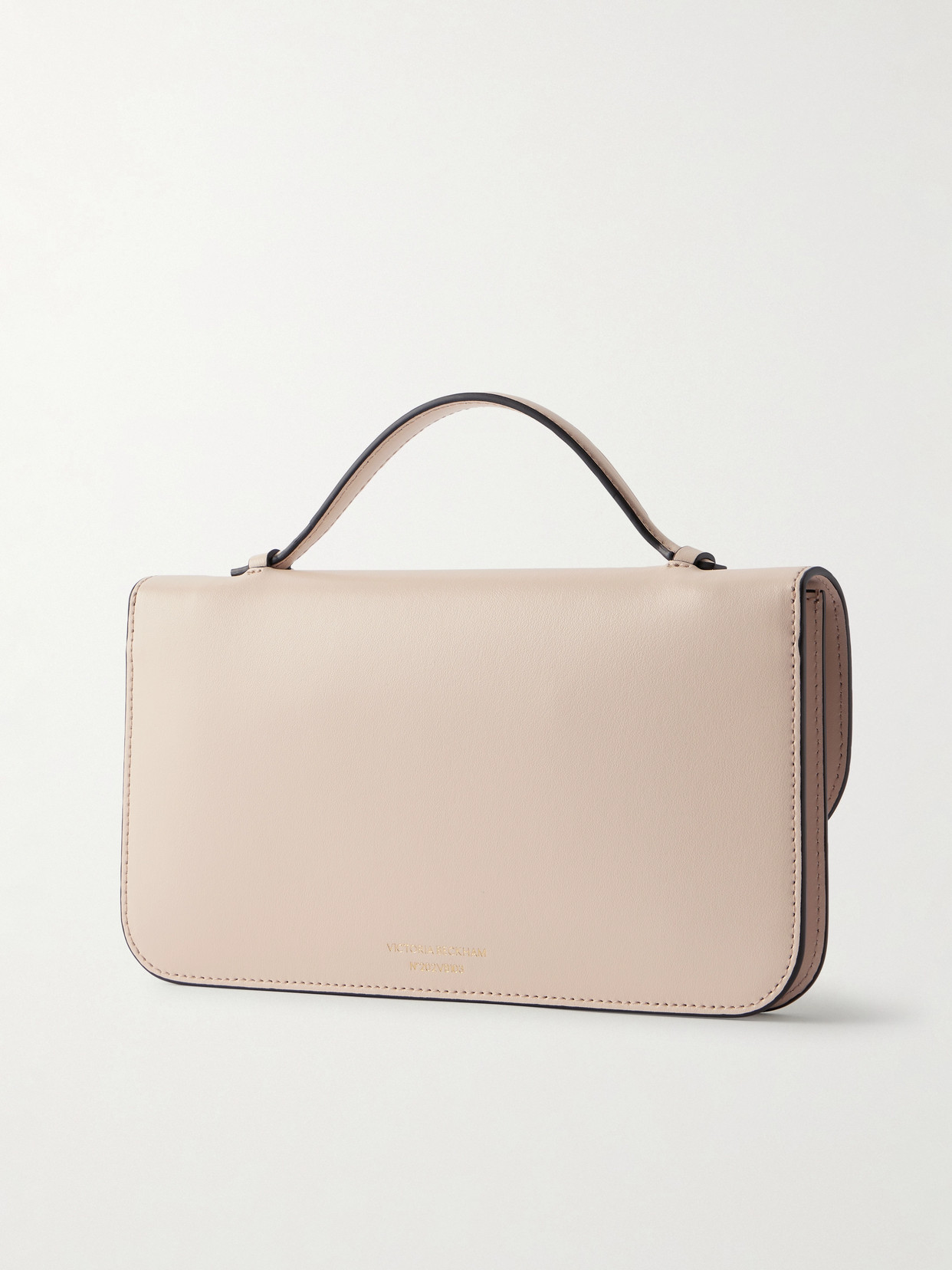 Victoria Beckham Dorian Leather Clutch In Pink