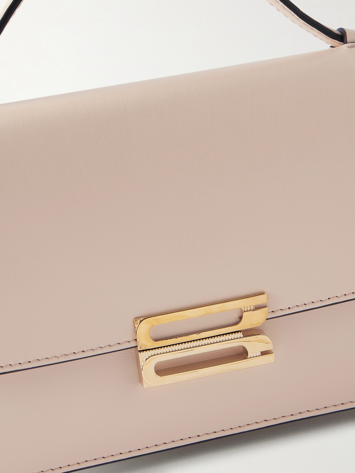 Victoria Beckham Dorian Leather Clutch In Pink