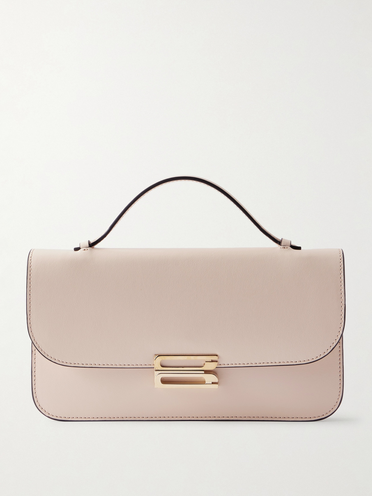 Victoria Beckham Dorian Leather Clutch In Pink