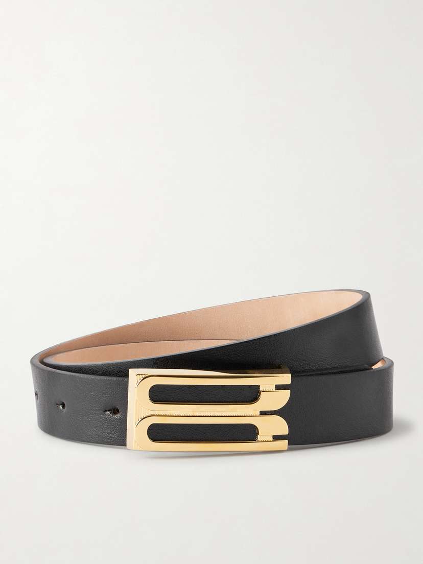 Victoria Beckham Frame Textured-leather Belt