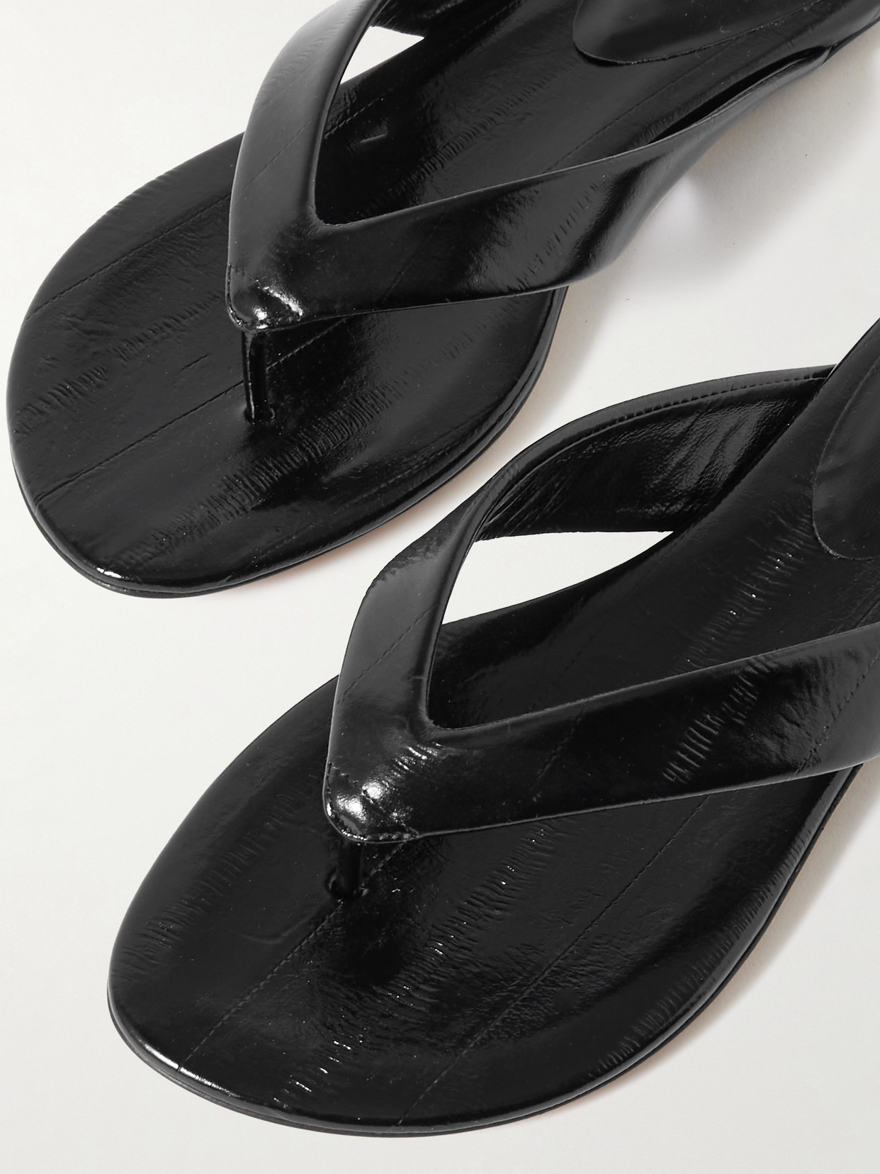 Le Monde Béryl - Eel-Effect Leather Sandals