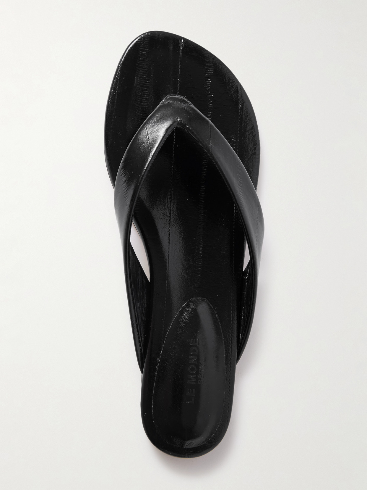 Le Monde Béryl - Eel-Effect Leather Sandals