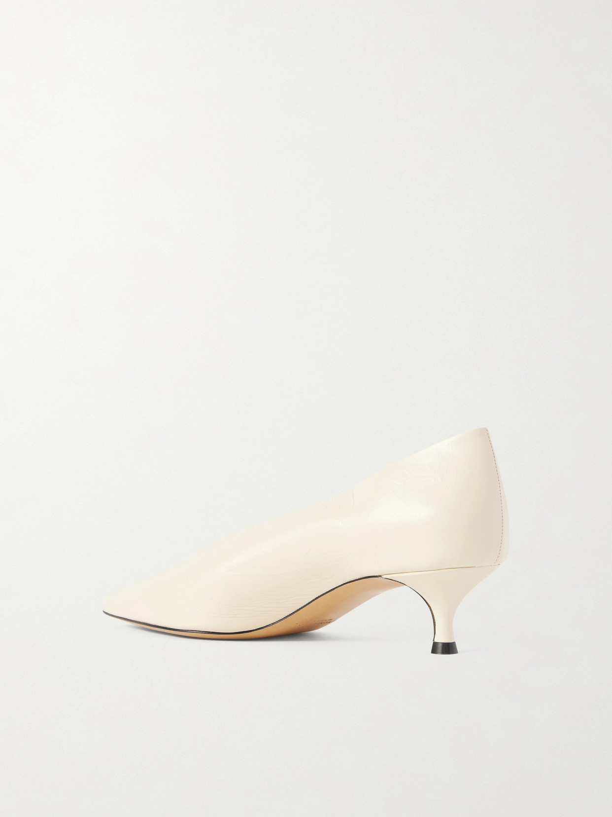 Le Monde Béryl - Babouche 40 Crinkled-Leather Pumps