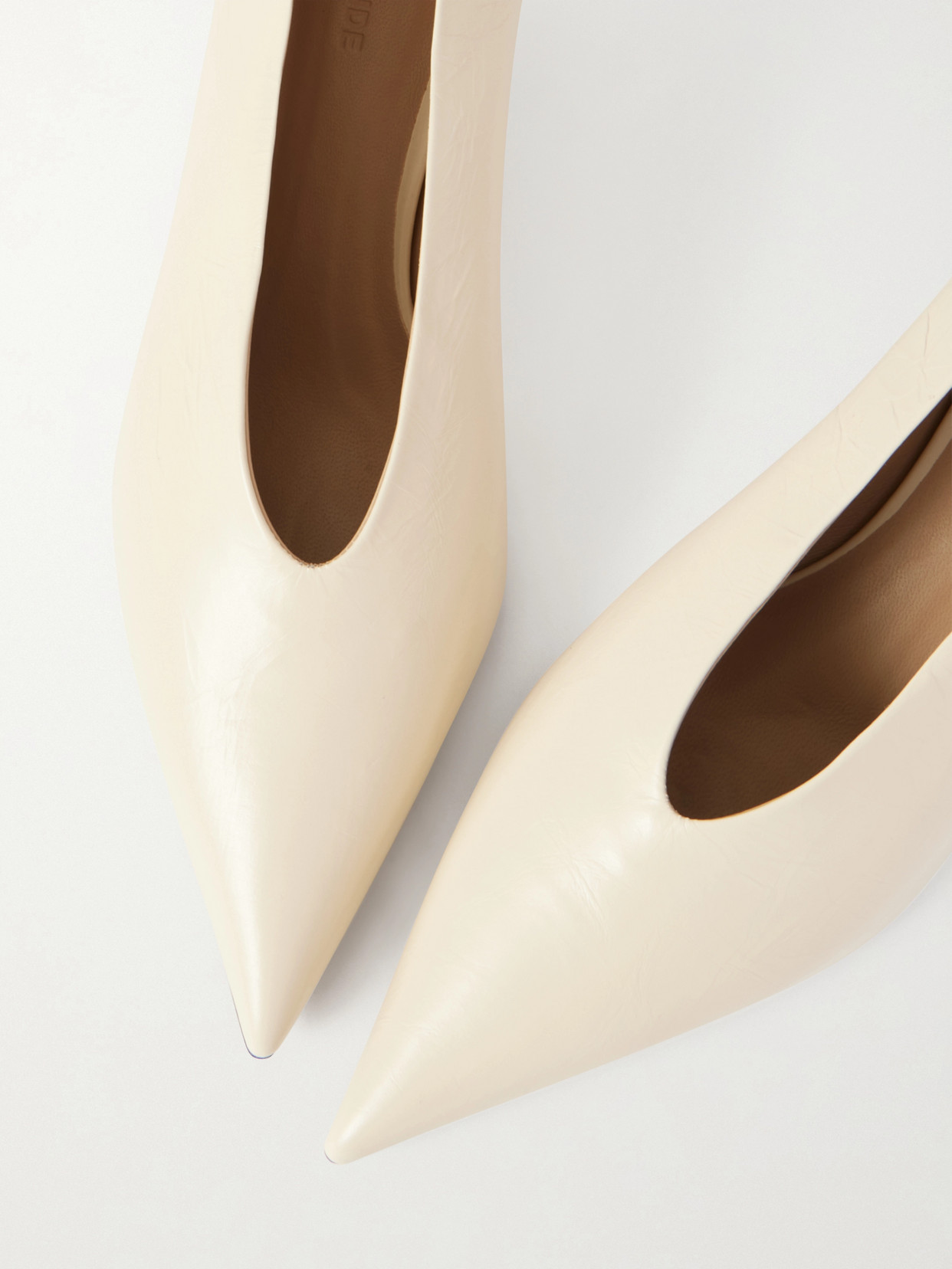 Le Monde Béryl - Babouche 40 Crinkled-Leather Pumps
