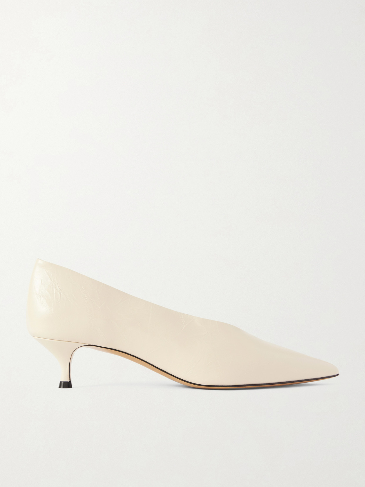 Le Monde Béryl Babouche Crinkled-leather Pumps